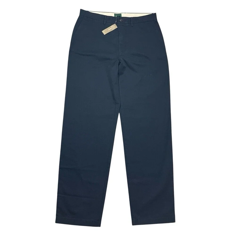 J Crew Pants Mens 32x34 Navy Cotton Classic Chino‎ Straight Casual Preppy BE611